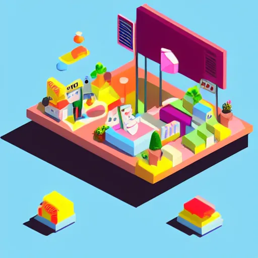 Image similar to cute isometric