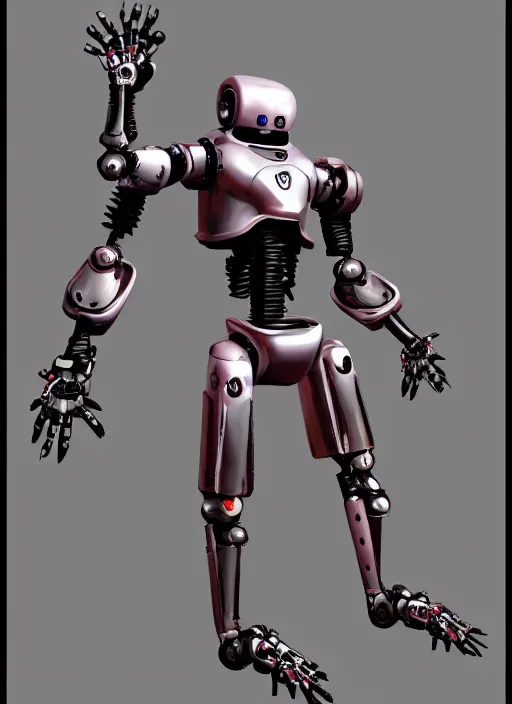 Image similar to anthropomorphic killer robot, concept art, trending on artstation, 8 k