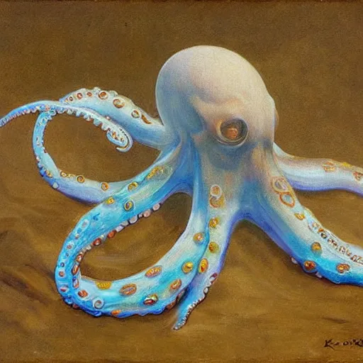 Prompt: octopus, painted by kroyer