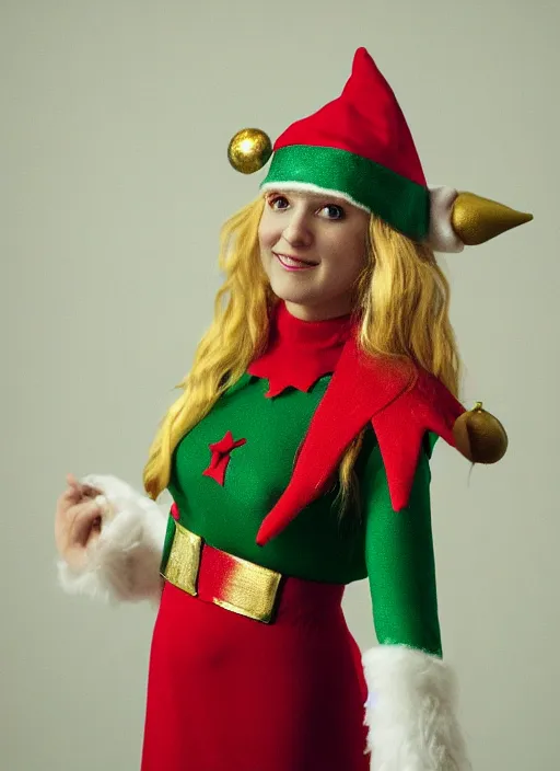 Prompt: the singer aurora as an elf