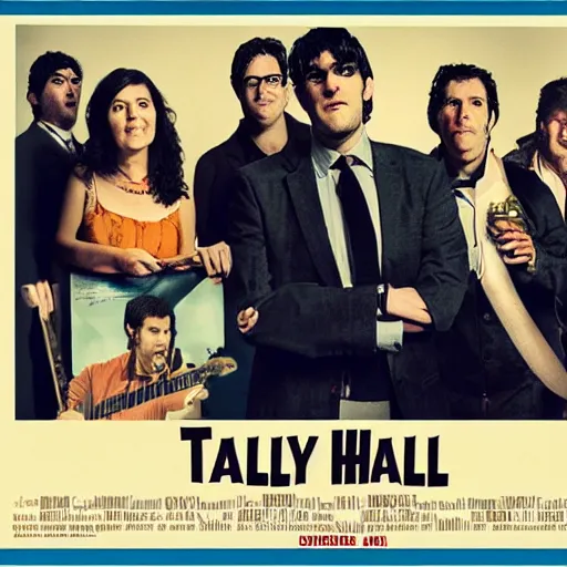 Prompt: tally hall band, movie poster