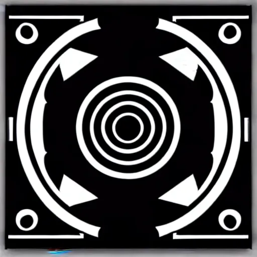 Image similar to black and white sci fi luxury themed svg vector art panel for cnc plasma, laser, stencil, unique art deco hole through circuit design