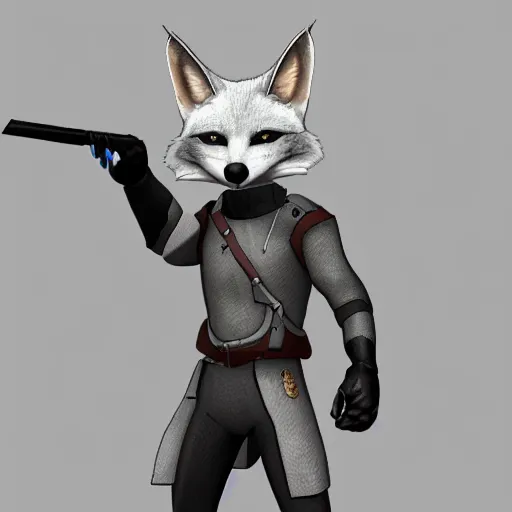 Prompt: oblivion the grey fox thief