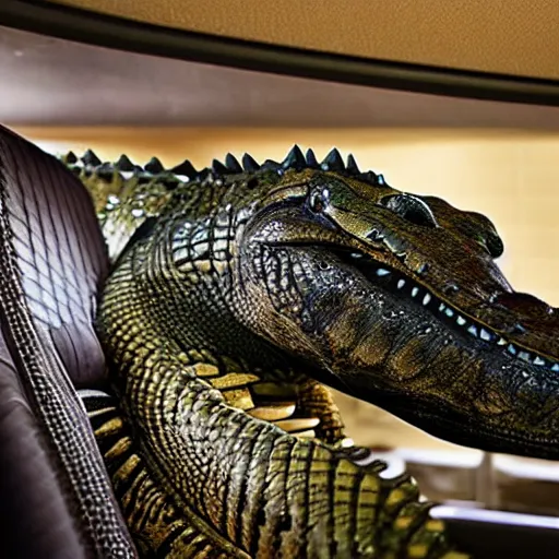 Image similar to interior crocodile alligator, I drive Chevrolet movie theater