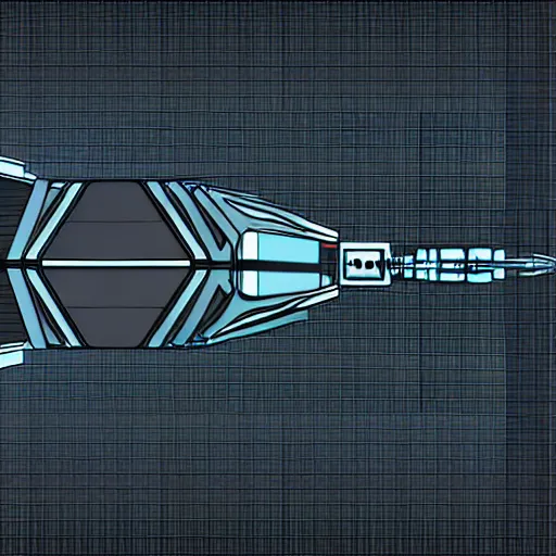 Prompt: stylized two dimensional science fiction spacecraft propulsion module shape, two colors, black backround. inkscape, illustrator, vector graphics, 2 d game, topdown, orthographic perspective, high detail, greeble.