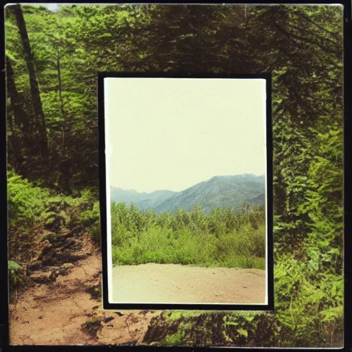 Image similar to polaroid photo of old hiking trail