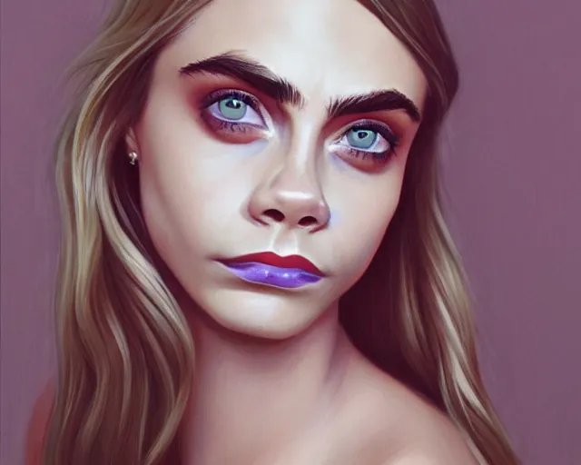 Image similar to portrait of cara delevingne by loish