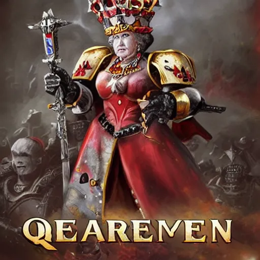 Image similar to warhammer 4 0 k queen elizabeth