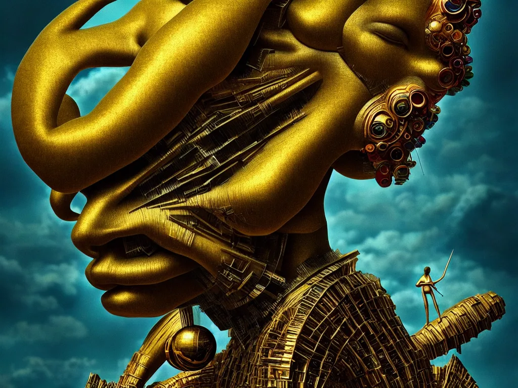 Image similar to highly detailed photo of god, trending on deviantart, neo surrealism, sharp focus, 4 k, a lot of little details, octane, masterpiece, art by max ernst