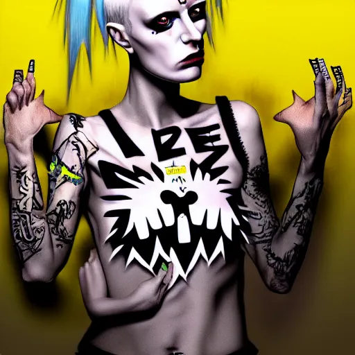 Prompt: Die antwoord, digital art, trending on artstation