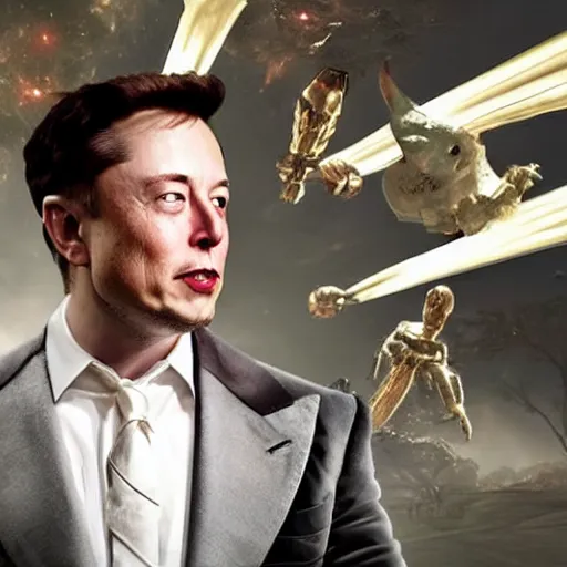 Image similar to that time elon musk reincarnated into another world as an aristocrat, dark fantasy, HD