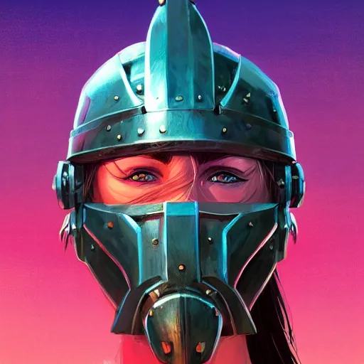 Image similar to cyberpunk viking helmet mask warrior goddess robot ninja fantasy, art gta 5 cover, official fanart behance hd artstation by jesper ejsing, by rhads, makoto shinkai and lois van baarle, ilya kuvshinov, ossdraws