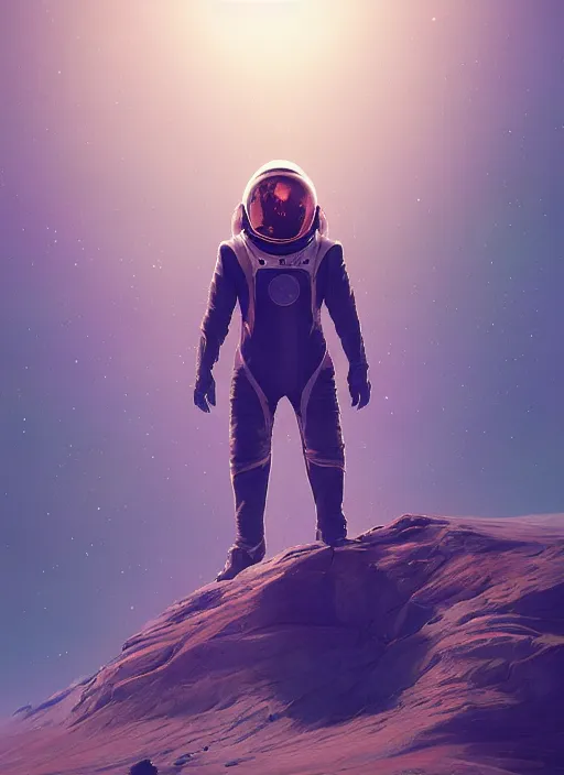 Prompt: a beautiful portrait of elon musk wearing a futuristic spacesuit on mars. character design by cory loftis, fenghua zhong, ryohei hase, ismail inceoglu and ruan jia. artstation, volumetric light, detailed, rendered in octane