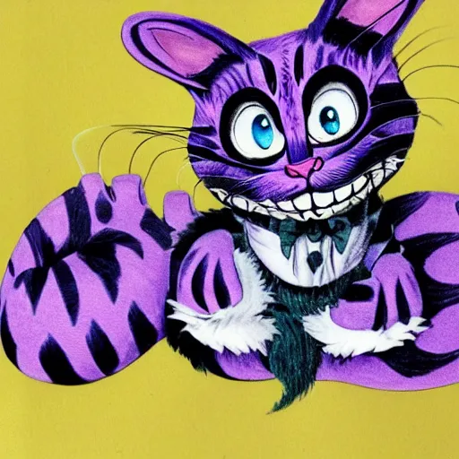 Image similar to the Cheshire cat from Alice in Wonderland