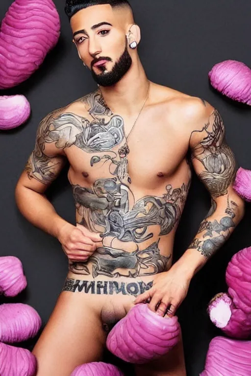 Image similar to a realistic detailed photo of a plumbus who is an attractive plumbus who is half plumbus and half plumbus, who is a male plumbus, singer Maluma, shiny skin, posing like a plumbus, blank plumbus