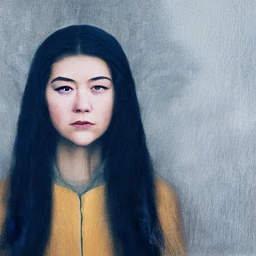 Image similar to a masterpiece portrait photo of a beautiful young woman who looks like a tiny asian mary elizabeth winstead, symmetrical face