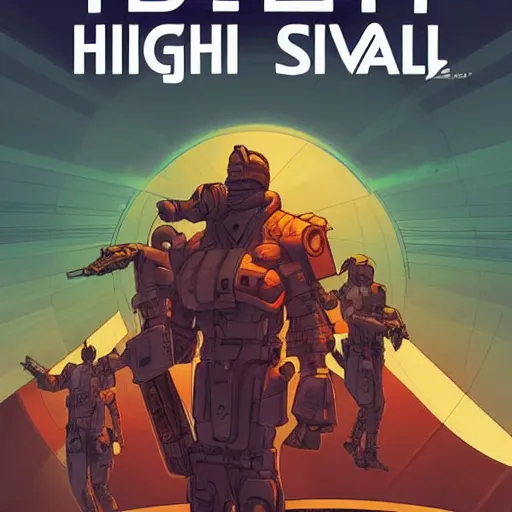 Image similar to high level by rob sheridan sci fi comic book cover