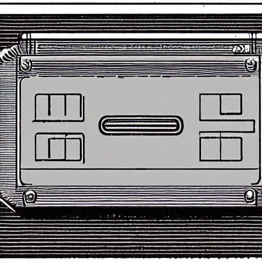 Prompt: ultrarealistic illustration of a snes, etching by louis le breton, 1 8 6 9, 1 2 0 0 dpi scan