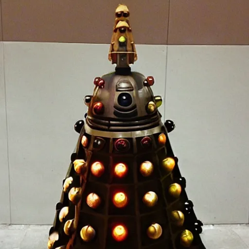 Prompt: Christmas nativity with Dalek