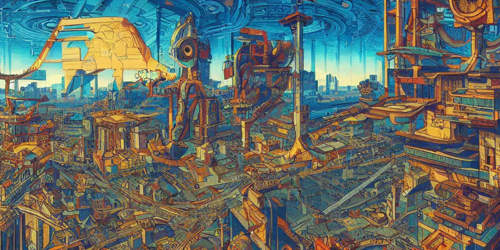 Image similar to game boy, italian futurism, da vinci, Dan Mumford, Josan Gonzalez