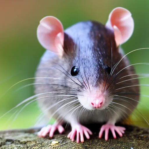 Image similar to nature photo of rat wearing hat, 4 k