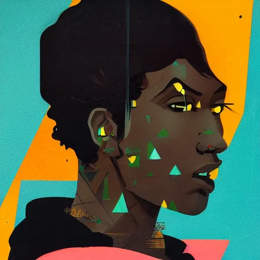 Prompt: Young Thug profile picture by Sachin Teng, asymmetrical, Organic Painting , Matte Painting, geometric shapes, hard edges, graffiti, street art:2 by Sachin Teng:4