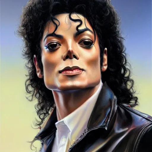 Image similar to Young Michael Jackson portrait art by Donato Giancola and Bayard Wu, digital art, trending on artstation, 4k