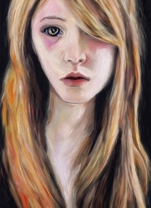 Image similar to Female face portrait. Reddit.com/r/Art