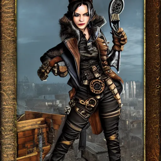 Prompt: full body photo of a steampunk rogue, highly detailed, 4k, HDR, award-winning photo