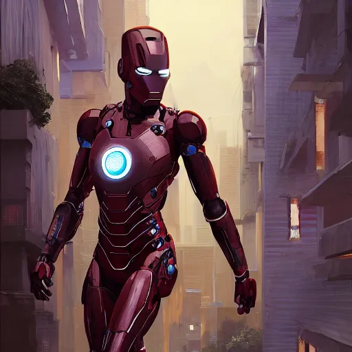 Image similar to highly detailed an african american woman in with the ironman random suit from the future gta v, stephen bliss, unreal engine, fantasy art by greg rutkowski, loish, rhads, ferdinand knab, makoto shinkai and lois van baarle, ilya kuvshinov, rossdraws, tom bagshaw, global illumination, radiant light, detailed and intricate environment