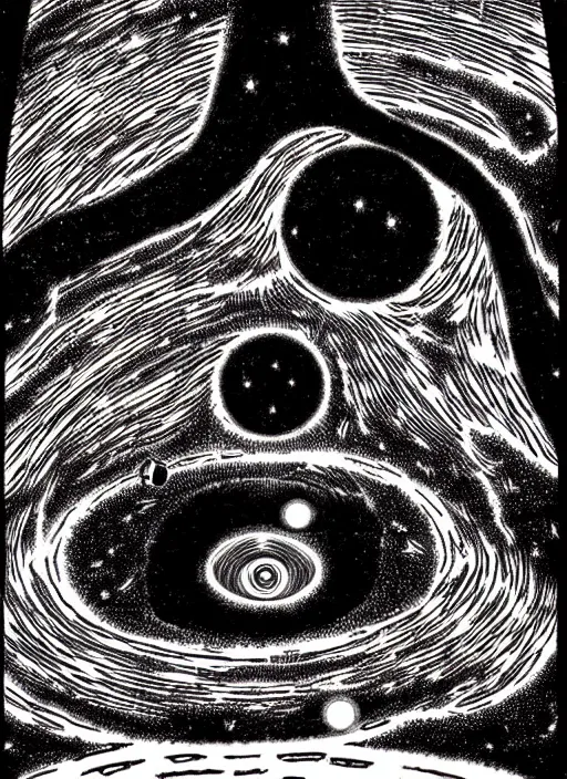 Image similar to what's inside a black hole, junji ito