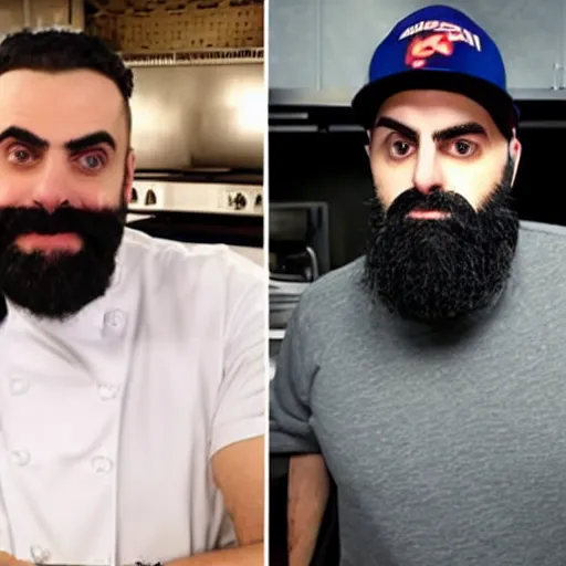 Prompt: ethan klein and keemstar on an episode of hell's kitchen