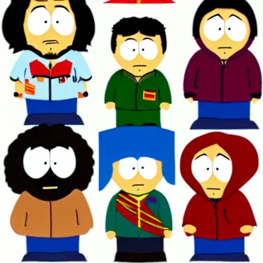 Image similar to xavi hernandez as a south park character