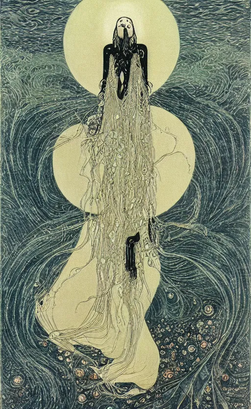 Image similar to the grime reaper of lost sand by kay nielsen