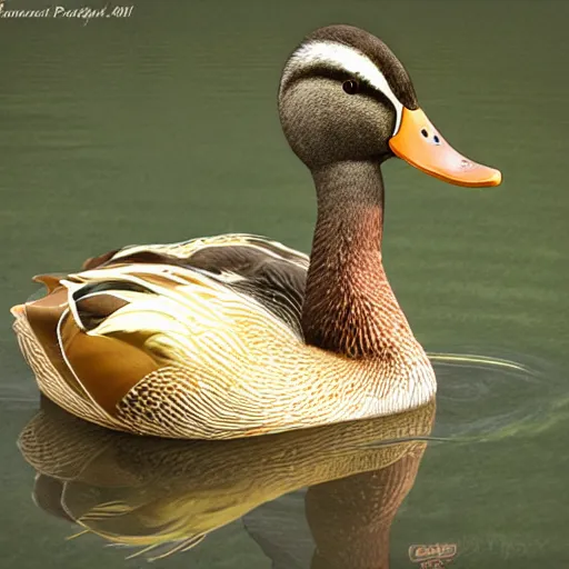 Image similar to realistic duck portrait studio photo