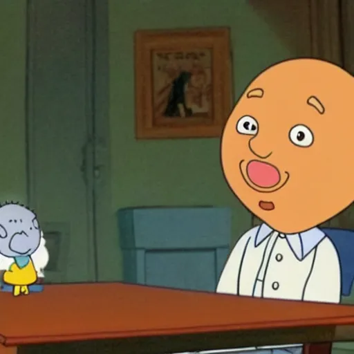 Image similar to Einstein in a Caillou episode