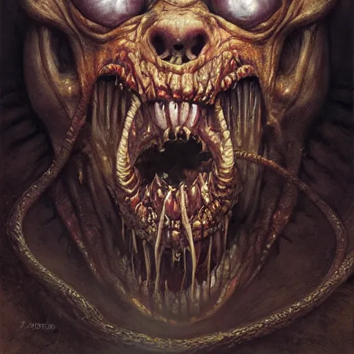 Image similar to dmitry medvedev, is evil gremlin, дмитрии медведев rotten teeth, horror, macabre by donato giancola and greg rutkowski and wayne barlow and zdzisław beksinski, realistic face, digital art