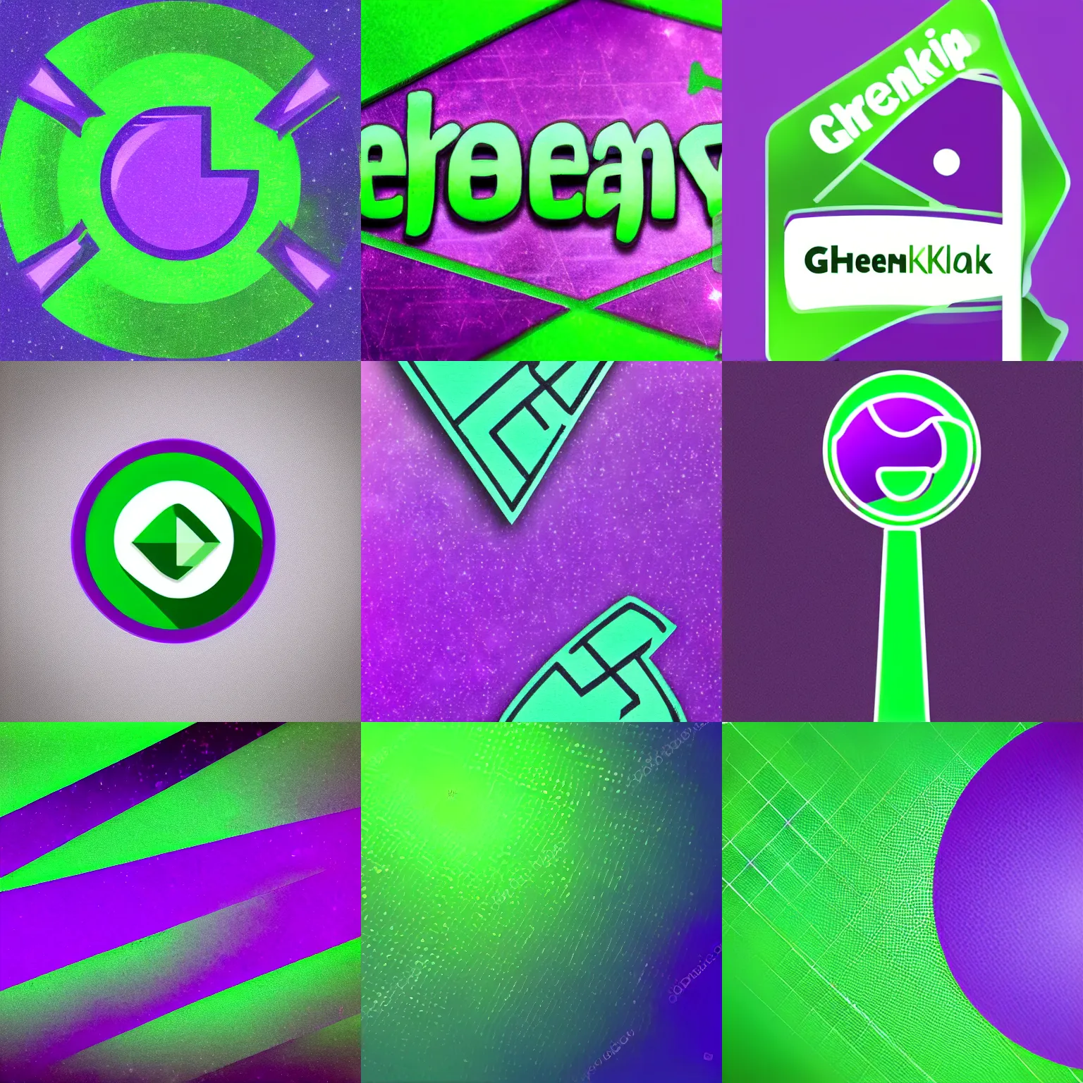 Prompt: green checkmark with a purple nebula background