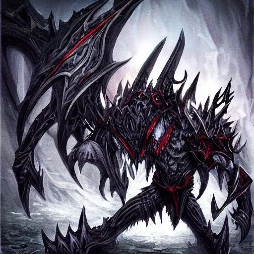 Image similar to shadowknight archfiend, cute, illustration, beautiful detailed, colors, adorable