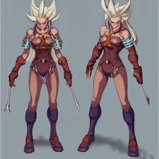 Prompt: character of Breath of fire 4 by the artist Max Berthelot. Rendering the full body character . Sharp focus, full of details, by jenny harder and Jason Nguyen , art book, trending on artstation and cell shading