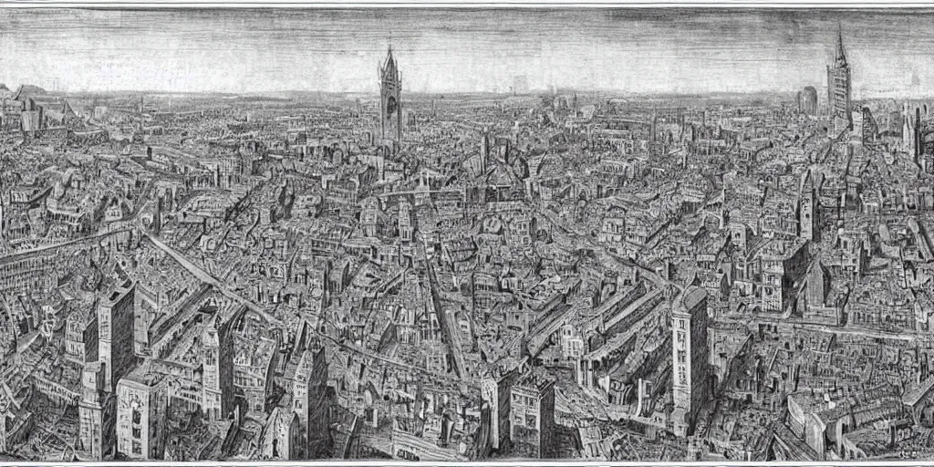 Image similar to : city design by Leonardo di ser Piero da Vinci