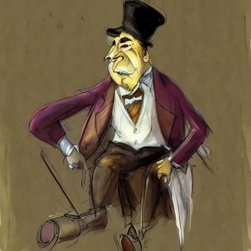 Image similar to the drunk french baron by peter de seve