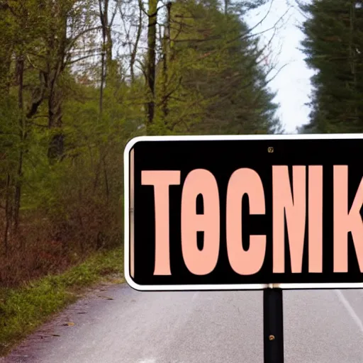 Image similar to road sign that says go back, times new roman font