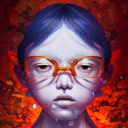 Image similar to prompt : figurative unique portrait soft light painted by james jean and katsuhiro otomo and erik jones, inspired by akira anime, smooth face feature, intricate oil painting, high detail illustration, sharp high detail, manga and anime 1 9 9 9