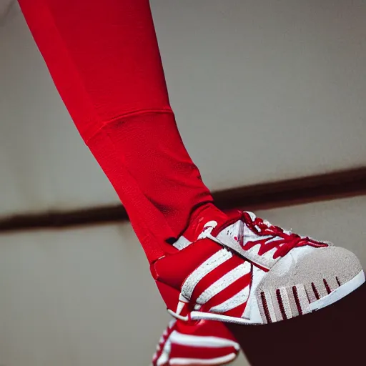 Prompt: three stripes of red complimentary colors