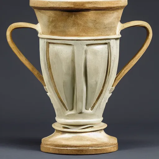 Image similar to an architectural, unique pot made for houseplants, hollywood regency style