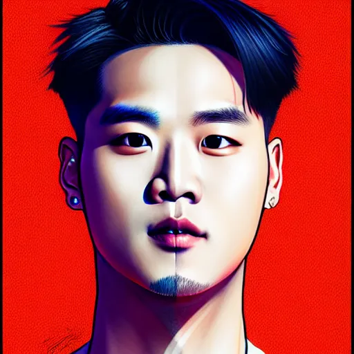 Prompt: portrait painting of jackson wang from got 7, sharp focus, award - winning, trending on artstation, masterpiece, highly detailed, intricate. art by josan gonzales and moebius and deathburger