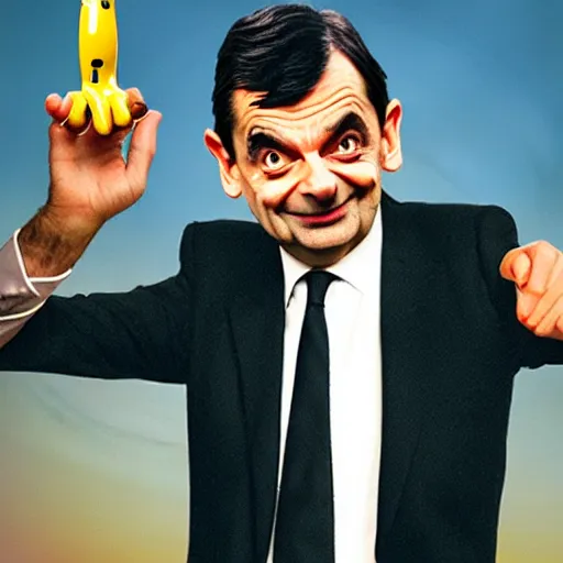 Image similar to mr bean dabbing