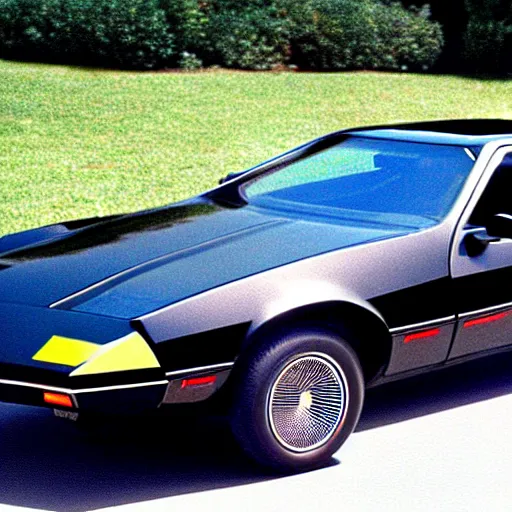 Prompt: kitt the car from the tv show knight rider