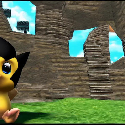 Image similar to pichu in a ps 2 game